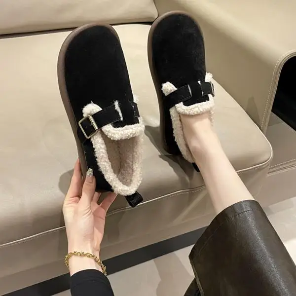 Winter Shoes Women Slip-on Loafers Fur Autumn Slip On Moccasin Fall Winter Shoes Women Autumn Loafers Fur Slip-on Moccasin Fall