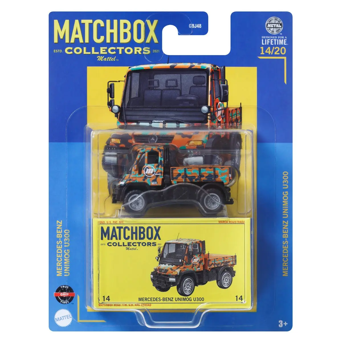 

2024 GBJ48 9C5Y матчбокс 1:64 Benz Unimog U300 литые модели автомобилей детские игрушки в подарок