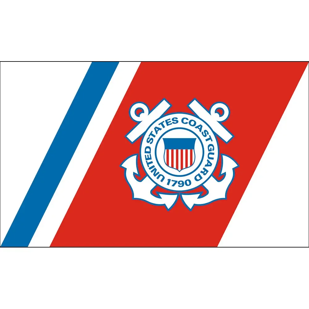 2X3FT Coast Guard flags 3x5ft fabric hanging banner