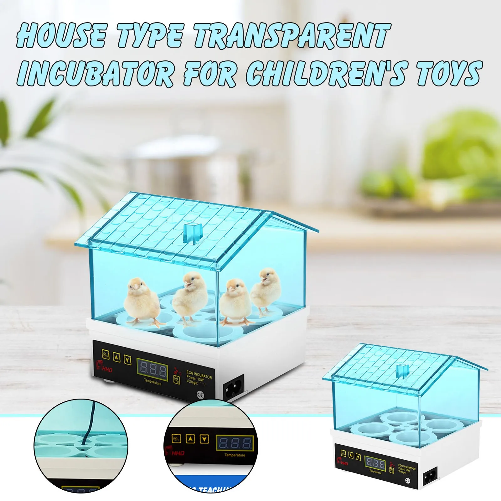 

Games 8 Months 4 Eggs I ncubator Auto Temperature Control Hatcher Easy to Observe, with