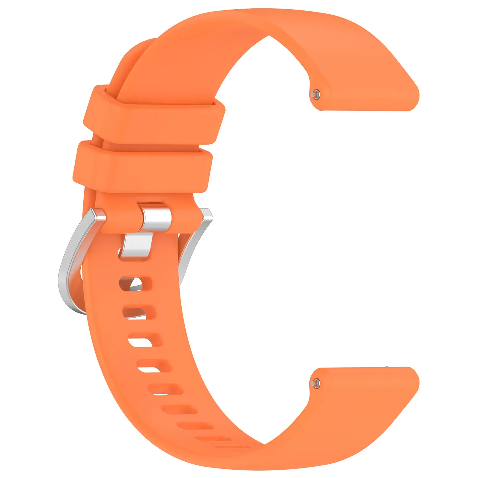 Silver Buckle Silicone Strap 20mm Band For Garmin Forerunner 165 / 245 / 645 Music / 158 / Vivoactive 3 5