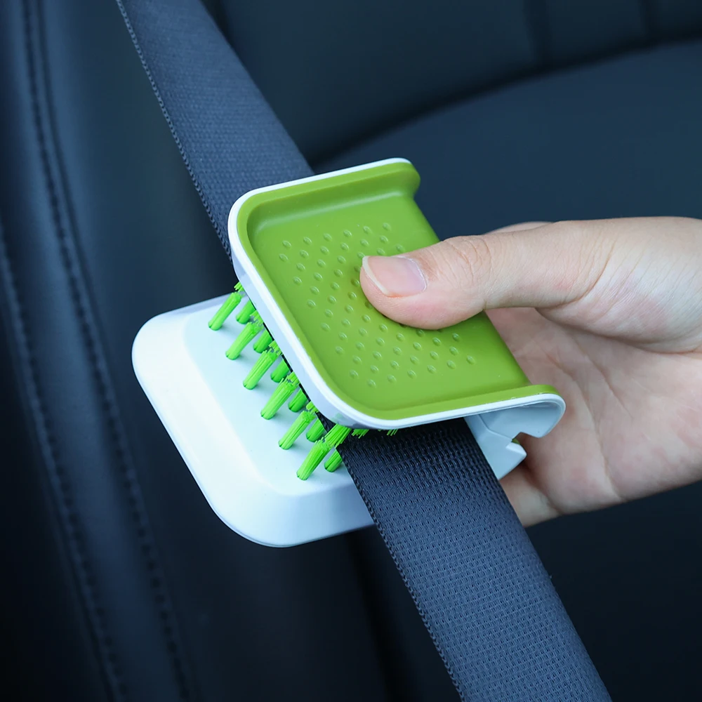 Car Seat Belt Cleaning Brush Automotive Safe Belt Washing Tool Double Sided U Type Car Interior  Reversible Cleaning Brushes