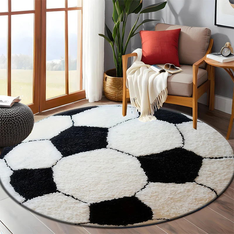 VIKAMA Soccer Fan Rug: Sound-Absorbing, Non-Slip Rug for Bedroom Entrances, Bed Sides, Living Room Sofas, and Home Decor