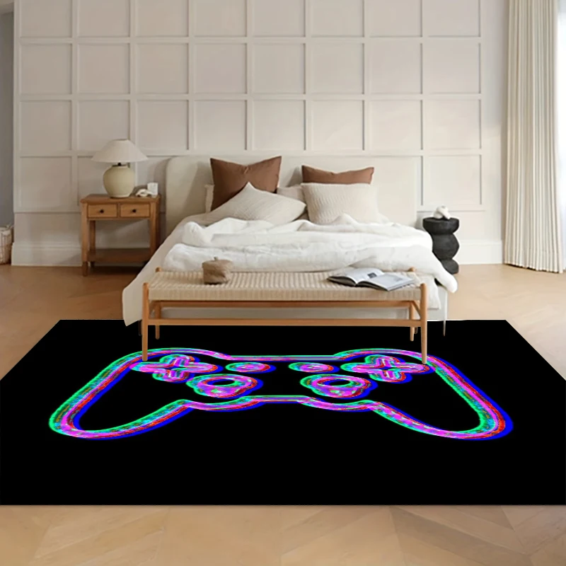 1pc Area Rug Retro Game Controller Floor Mat  for Gaming Room Bedroom Kids Room Teen Gamer Boys Girls Home Decor