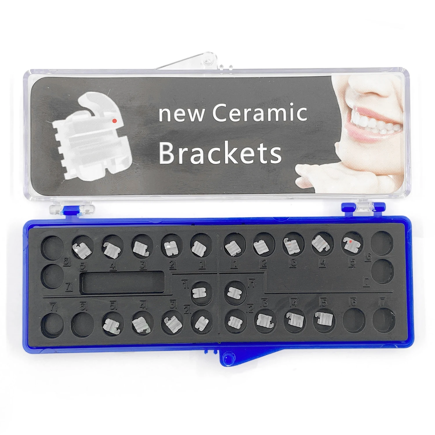 5 Kits Dental Orthodontic Ceramic Brackets Braces Monoblock MBT/Roth 0.022/0.018 3-4-5 Hooks odontologia accesorios Materials
