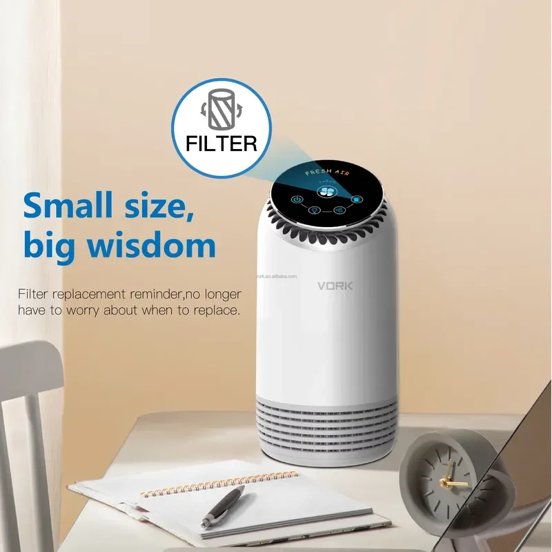 For Portable Electric WiFi Air Purifier for Small Spaces Four-stage Filtration Three Fan Speeds Touch Control Global Voltage