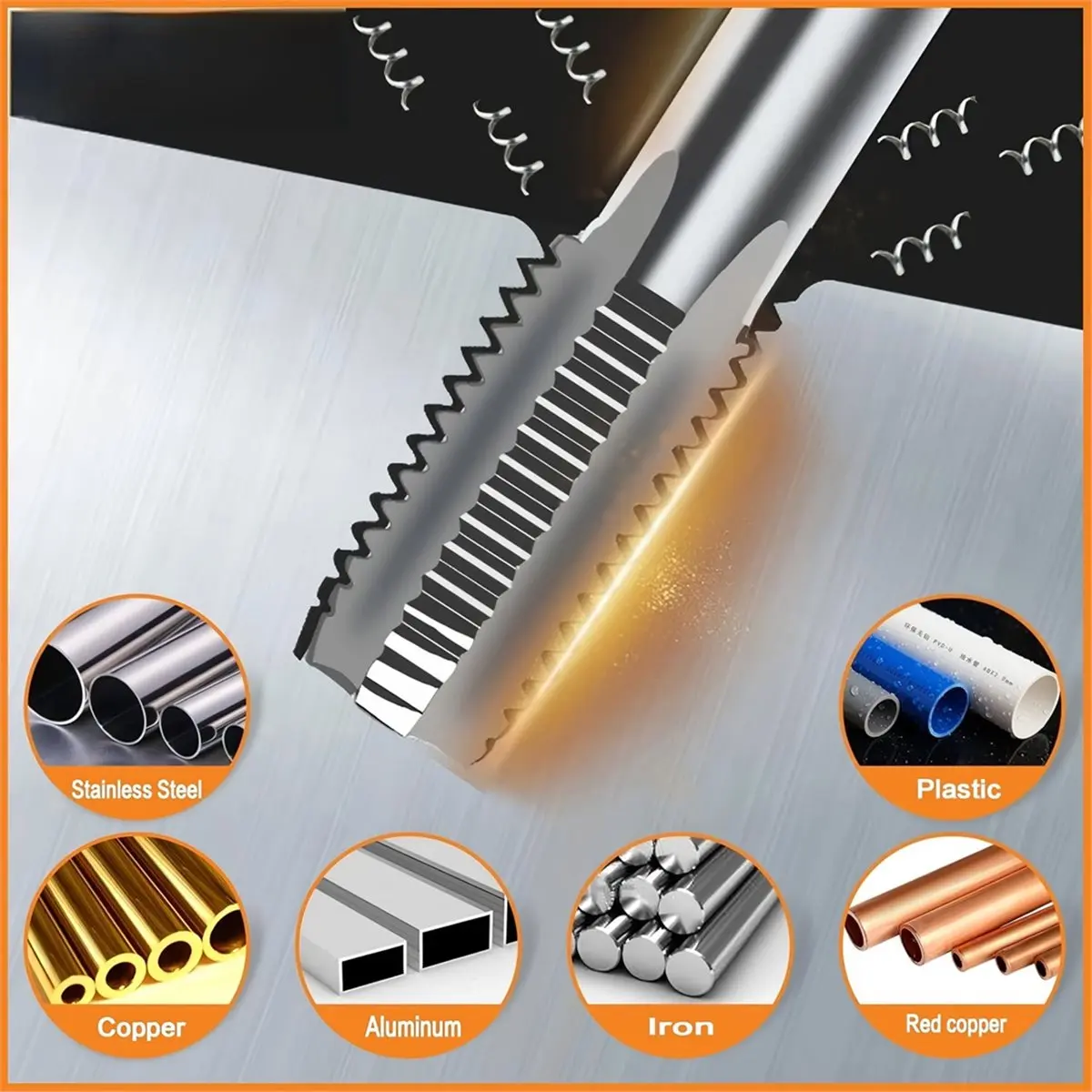 Promotion 3-Piece NPT Pipe Tap Set, Carbon Steel Tap Set, Capable of Machining Smooth and Precise Threads.