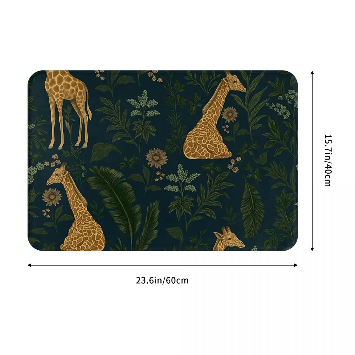 Tropical Giraffe Hangout Doormat Washable Carpet Rug Kitchen Entrance Home Floor Mat for Living room Footpad Mats