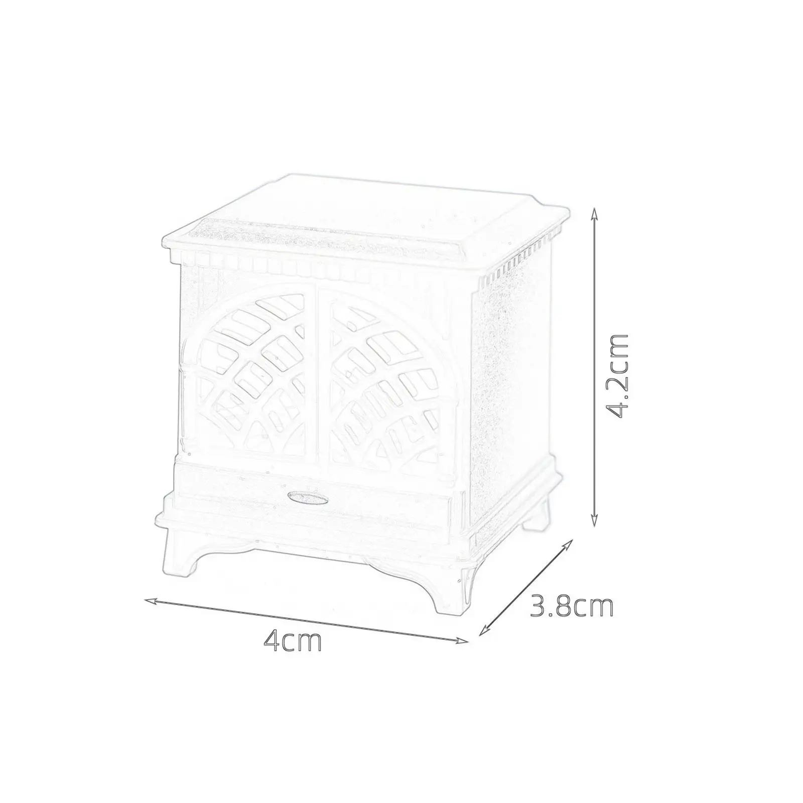 112 Scale Mini Fireplace with LED Light Simulation Dollhouse Furniture for Doll House Photo Props Micro Scene Decor