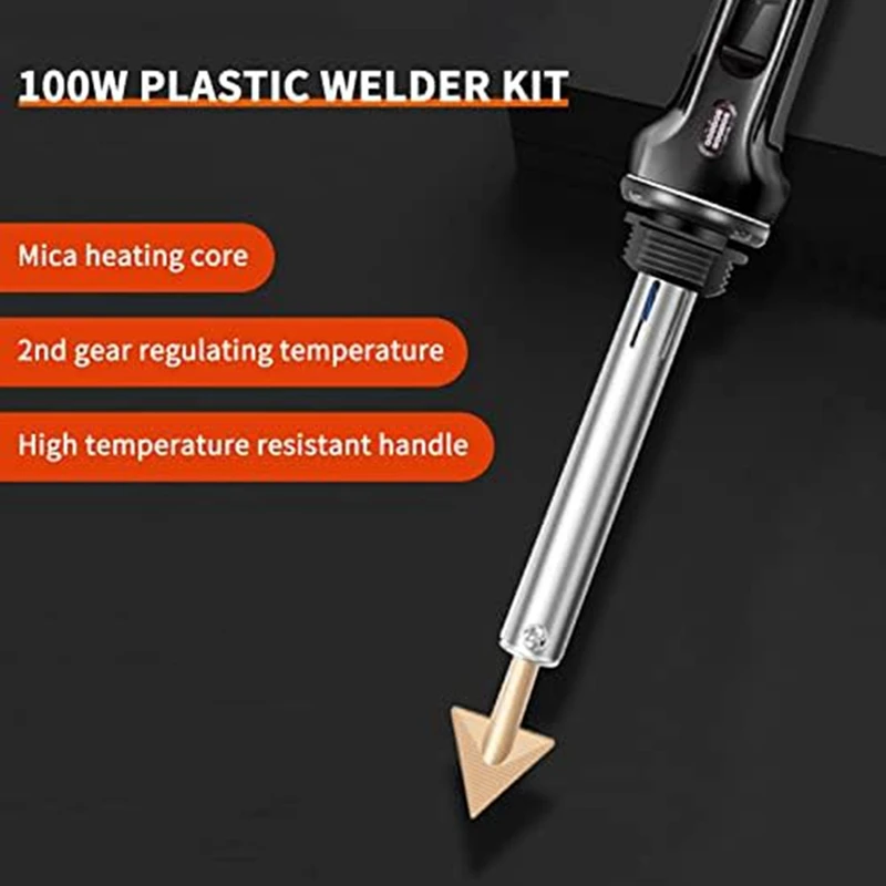 Plastic Welder - 100W Plastic Welding Kit Welding Iron Gunwith 56 Rods, Surface Repair Tool Easy Install For Carbumpers US Plug