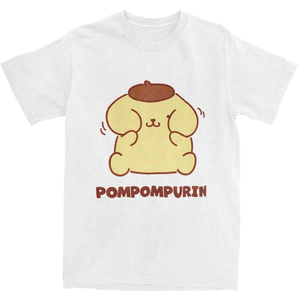 Pom Pom Purin T Shirt Men Y2K Funny 100% Cotton T-Shirts Summer Round Neck Hip Hop Tee Shirt Hot Sale Big Size Tops