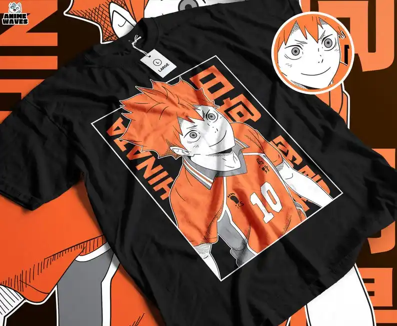 

Epic Volleyball Hero Unisex T-shirt - Japanese Anime Style, 2010s Manga Design, High School Sports Apparel,