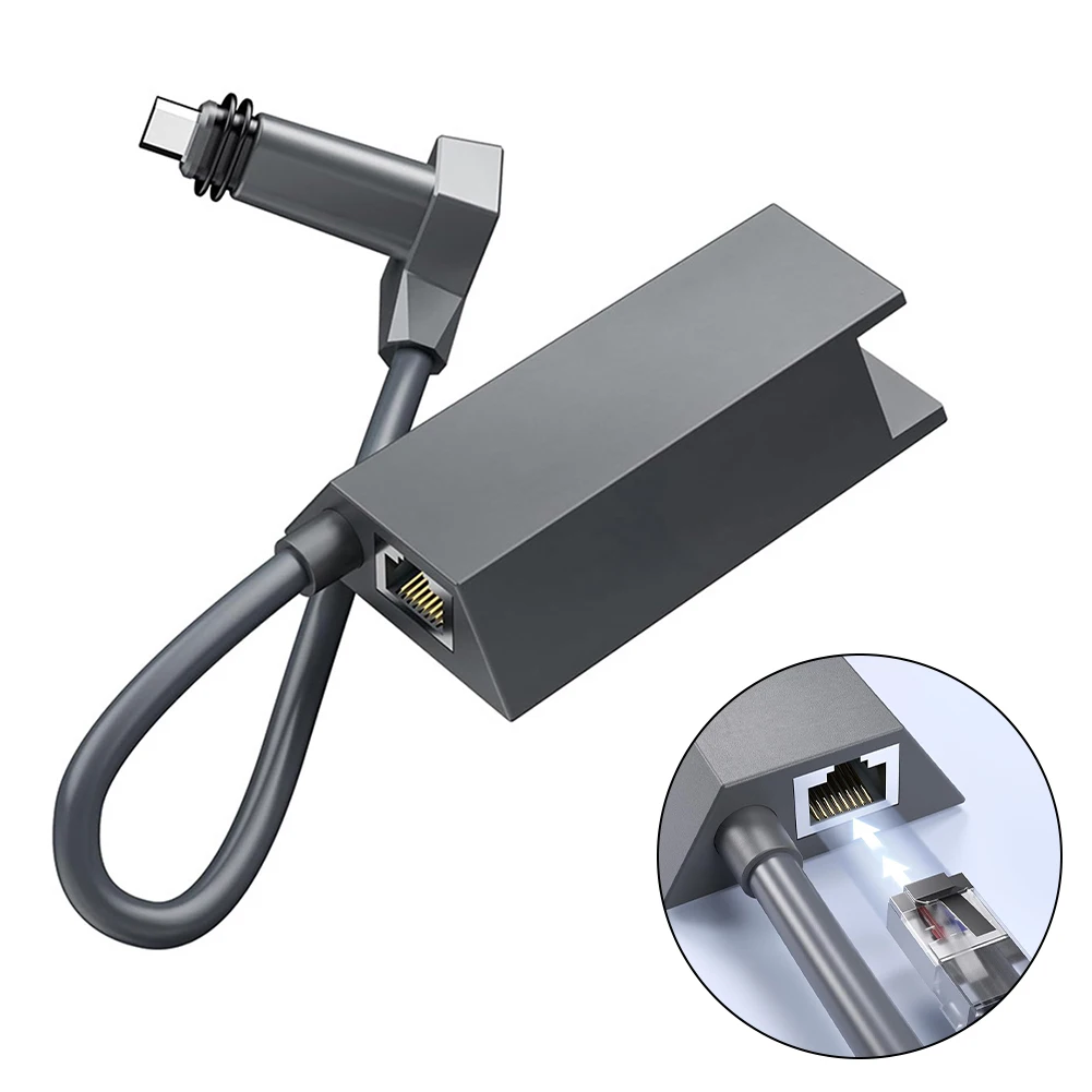 Gray Ethernet Adapter For Starlink V2 Rectangular For Satellite Wired Network Connection For Home Office For Internet For Access