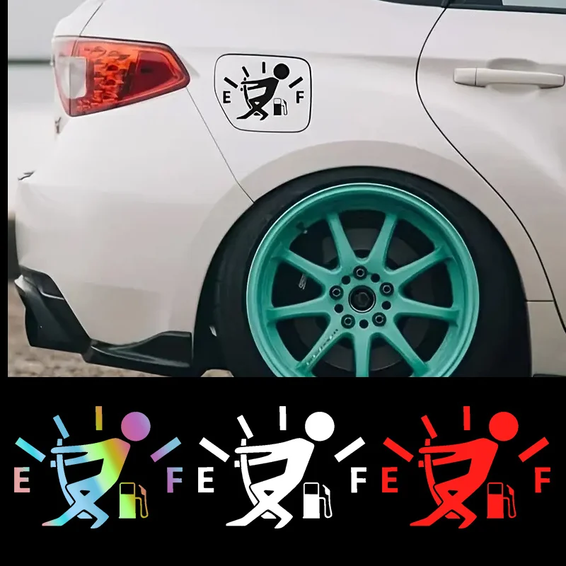 

Funny Fuel Gauge Joke Sticker - Self-Ironic Decal for Gas Guzzler Cars & Trucks, Adjustable Blank Oil Consumption Gauge, Easy to