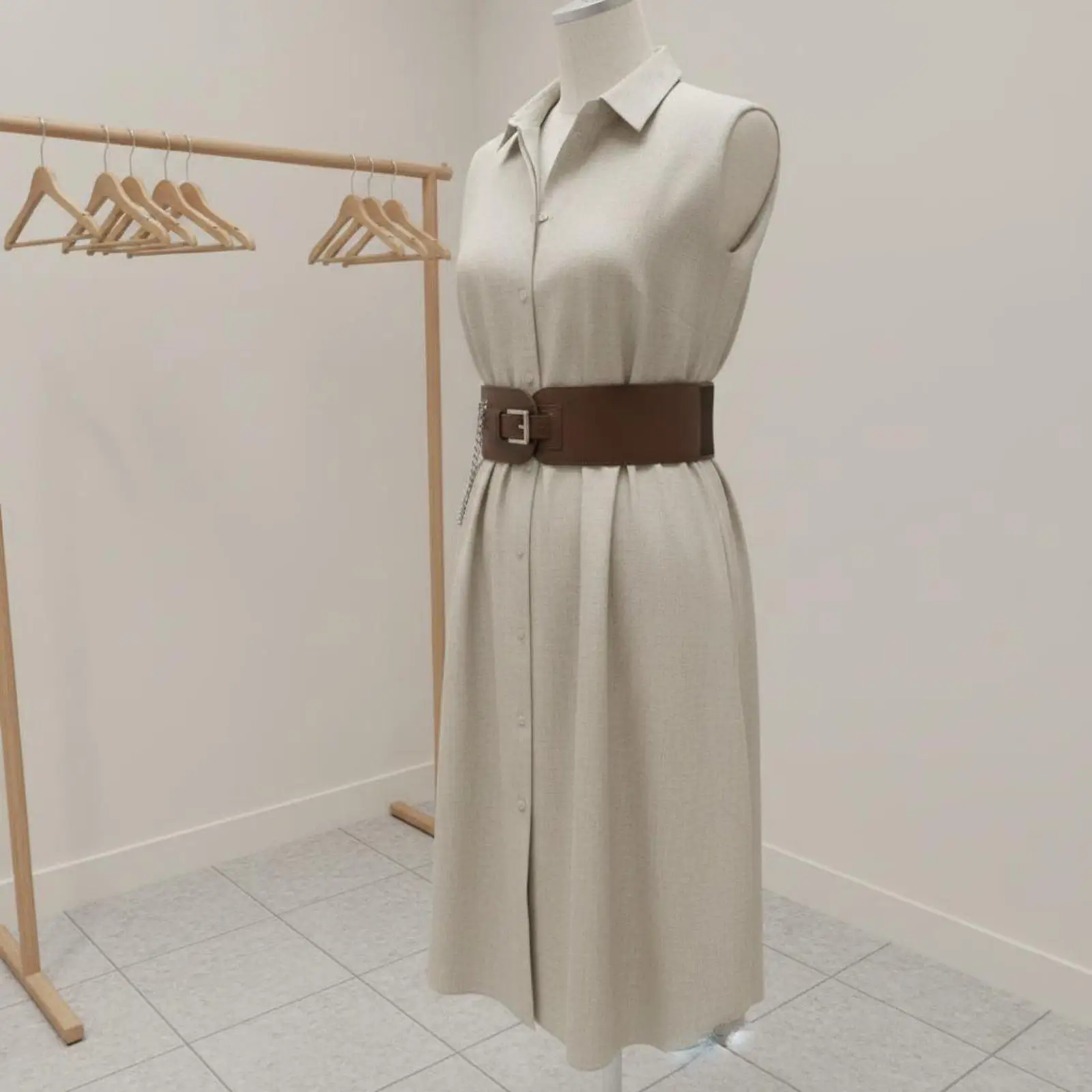 Wide Waist Belt Easy to Match Wide Elastic Belt Stretchy for Dress Styling