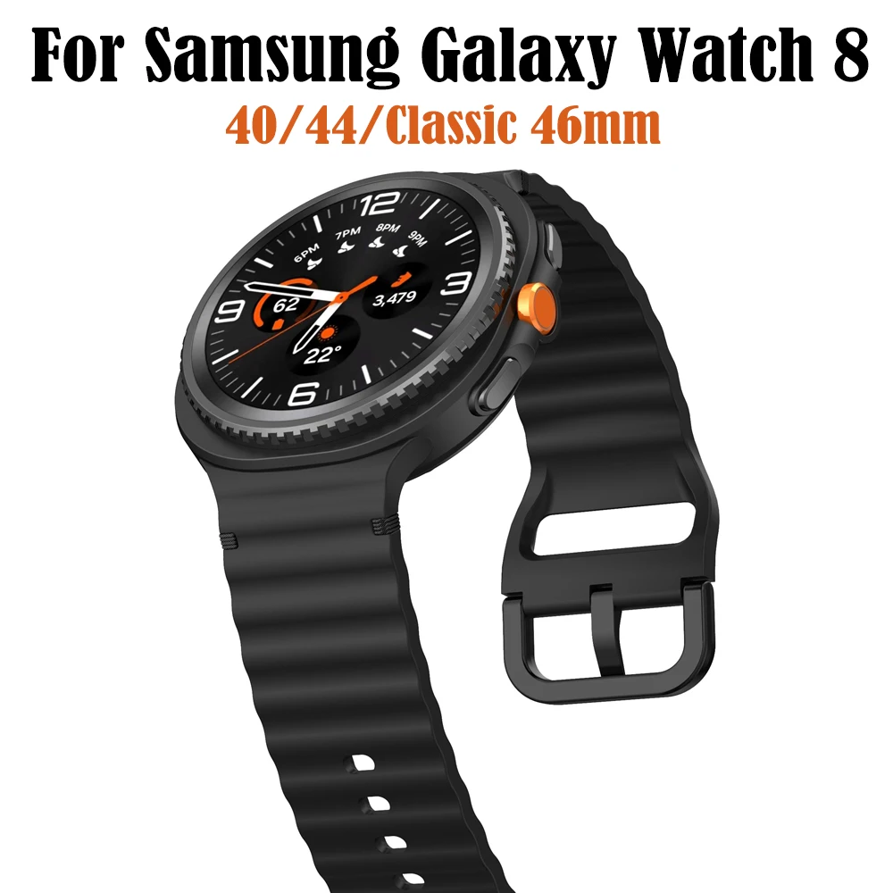 Sport-Silikonband für Samsung Galaxy Watch 8 Classic 46 mm Armband für Samsung Watch 8 44 mm 40 mm Armband-Uhrenarmbänder