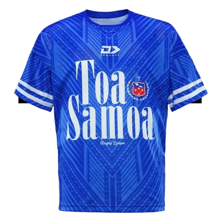 New 2026 Samoa Tonga Men's Rugby Jersey Short-sleeved Sports Jersey Samoa Rugby Jersey3D Printing Breathable and Comfortable