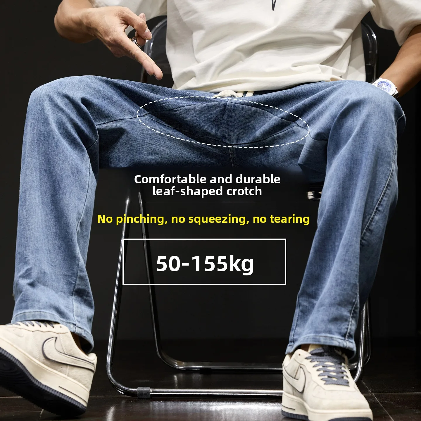 

Весенне-летние тонкие вельветовые джинсы в американском стиле с эластичной резинкой на талии, мужские свободные джинсы с высокой эластичностью, износостойкие джинсы прямого кроя