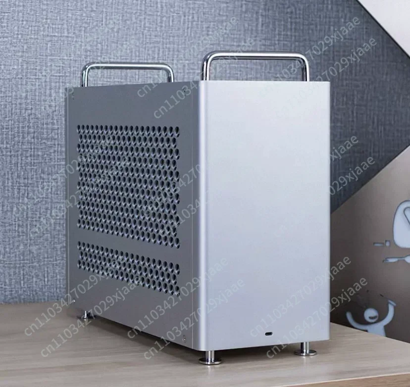 

B2Pro All Aluminum MATX Portable Compact Handheld Host Case with Lightless and Minimally Designed Handle, 240 Water Cooled
