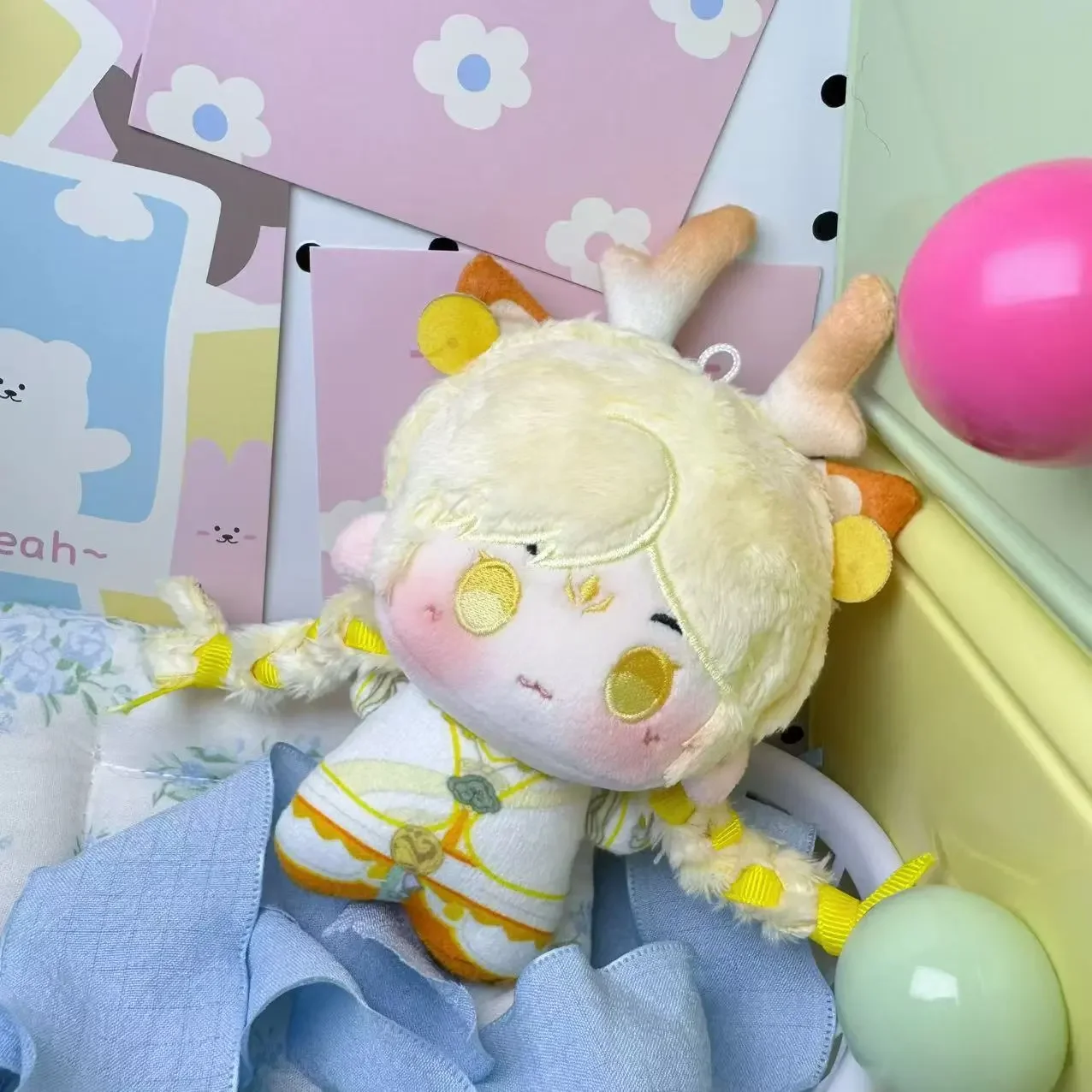 Stuffed 10cm Game Supernatural Task Force A Nian Plush Adventure Anime Figure Cosplay Backpack Keychain Doll Toys Gifts for Fan