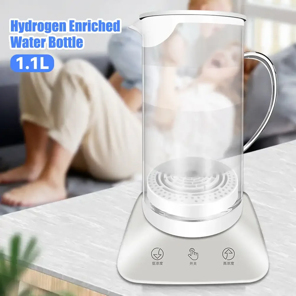1.1L زجاجة ماء مخصبة بالهيدروجين سعة كبيرة مولد زجاجة ماء الهيدروجين محلل كهربائي للمكتب المنزلي
