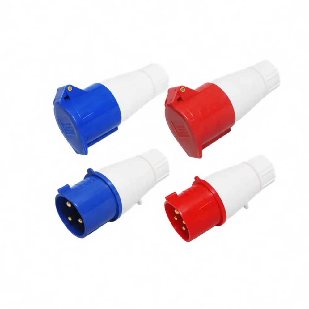 Industrial Electrical Connector Waterproof Aviation Plug 3 4 5 Core 16A 32A Circular Socket Power Device For Factory Automation
