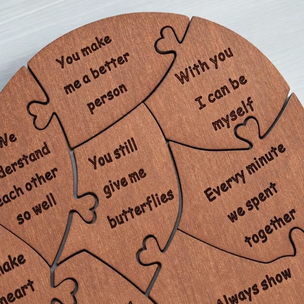 Wooden Material Wooden Heart Puzzle Interactive Design Puzzle Box Style Reasons Puzzle Box Heart Shape Heart Puzzle Box