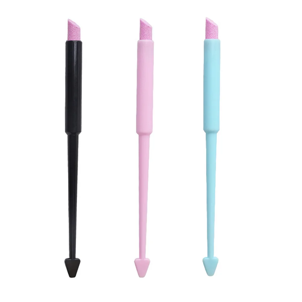 6pcs Art Tools Pen Shape Cuticle Stick Durable Nail Sanding File For Natural False Nails Nail File Buffer Stick