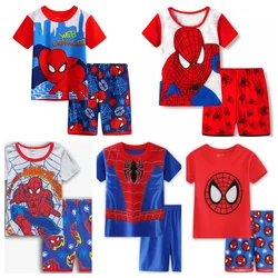 New Summer Boys Nighty Cartoon Nightgown Costume Boys Cute Set Baby Toddler Short Sleeve Pajamas Sets Home Wear