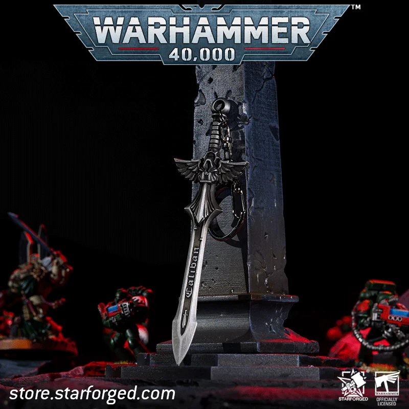 

Starforged Warhammer 40K Dark Angels Sword of Caliban, новинка 2023 года, мужской брелок, рождественский подарок, рождественский подарок бойфренду