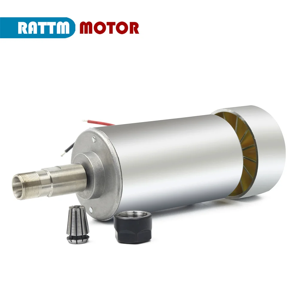 CNC 200W 300W 400W 500W 12-48V DC Air Cooled Spindle Motor With ER11 / ER16 Collet For Engraving Machine