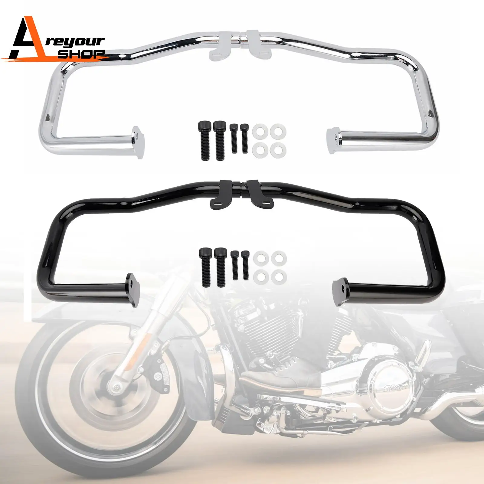 

Защитная рама двигателя, защита бампера от треш-скрытия для Touring Road King 2014-2024, хром