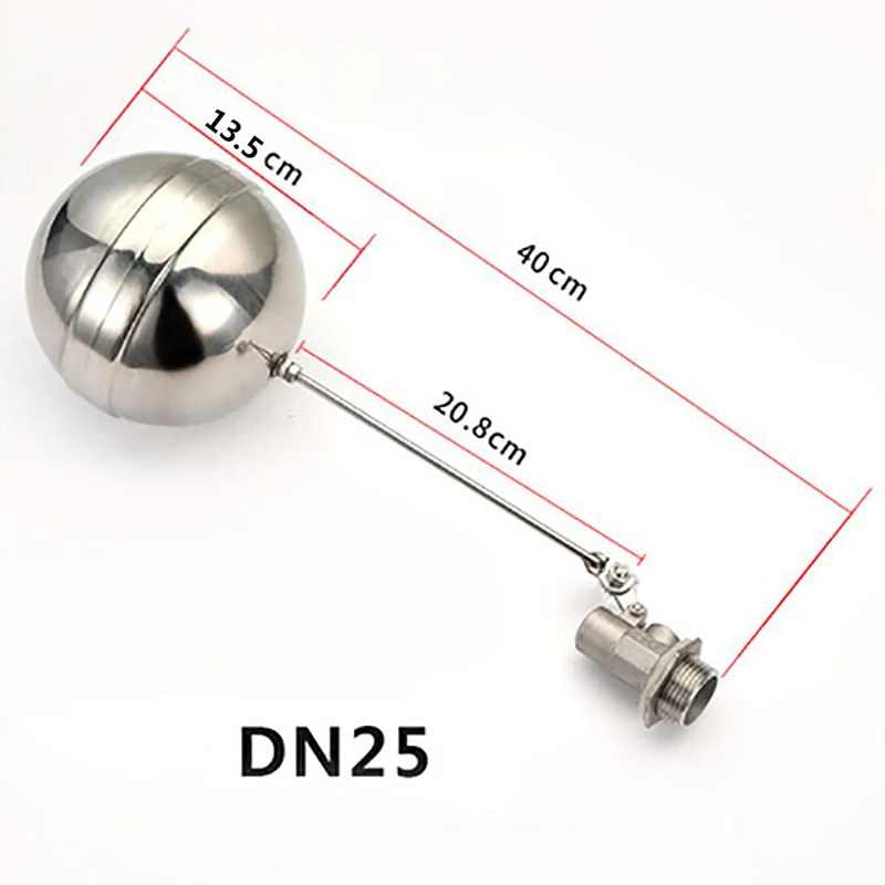 

Регулируемый Поплавковый шаровой клапан DN25 из нержавеющей стали, поплавковый клапан, резервуар для воды, водный клапан, автоматическая остановка, поплавковая вода