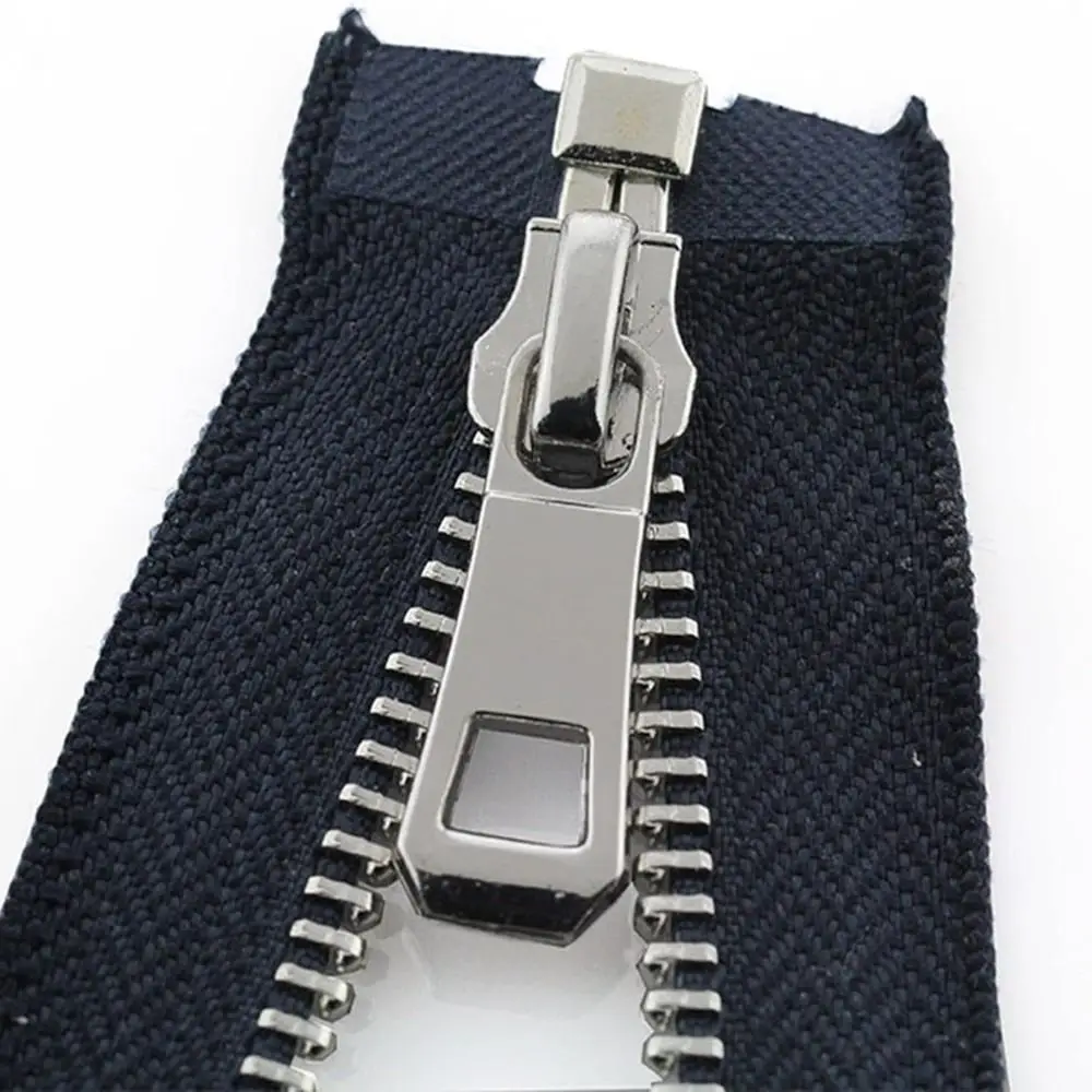 Nuovo Platinum 5 # Zipper 45cm/17.72 pollici Open-end Auto Lock cerniera in metallo bianco per vestiti scarpe indumento tascabile