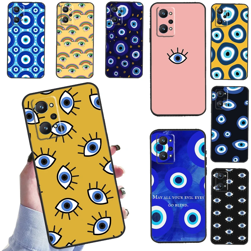 Nazar Boncuğu Evil eye Case For Realme GT Neo 2 GT Master 8i 8 Pro C21 Full Cover For OnePlus 8T 9R 9 Pro Nord 2