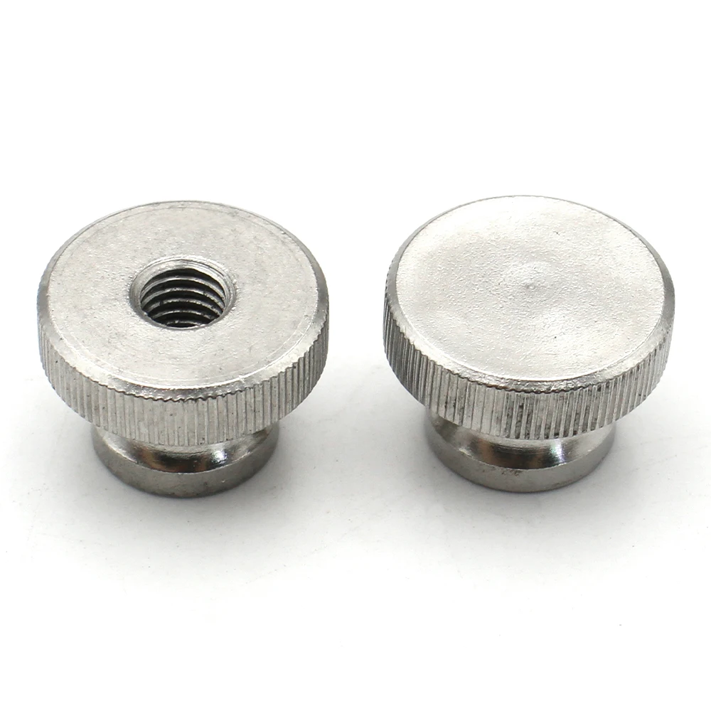 1-2pcs M2-M12 GB806 304 Stainless Steel Thumb Nut High Head Knurled Hand Nut Through Hole Blind Hole Advertising Decorative Nail