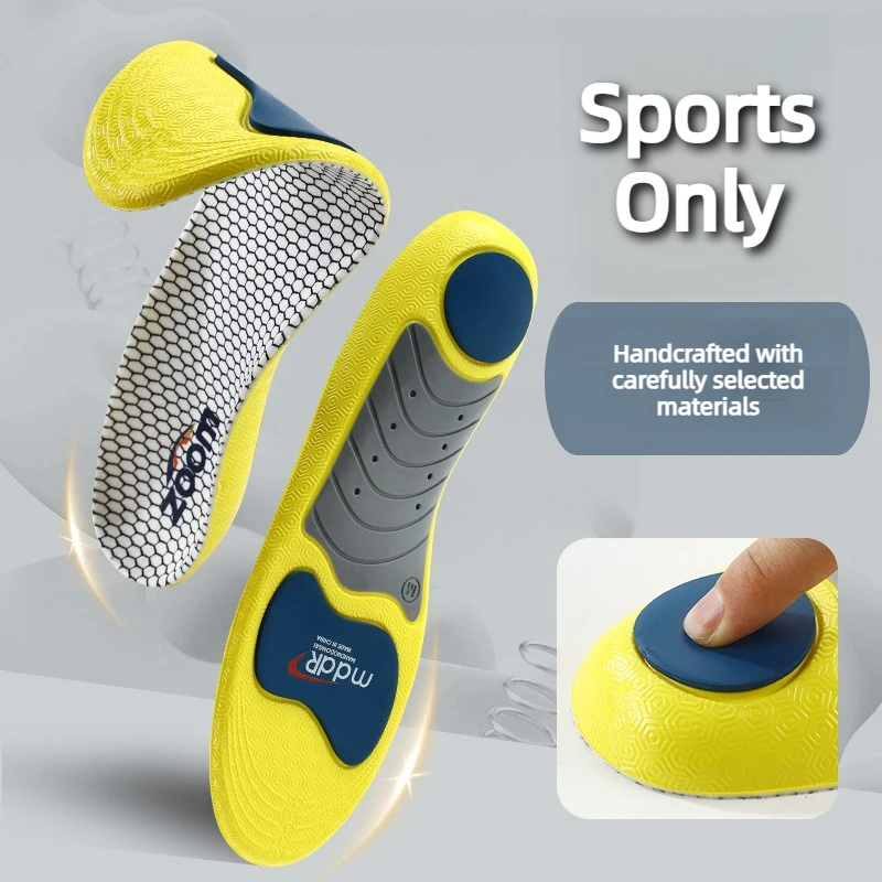 

Sports Corrective Insoles for Flat Feet Breathable Sweat-absorbent High-elastic Shock-absorbing Antibacterial and Odor-resistant