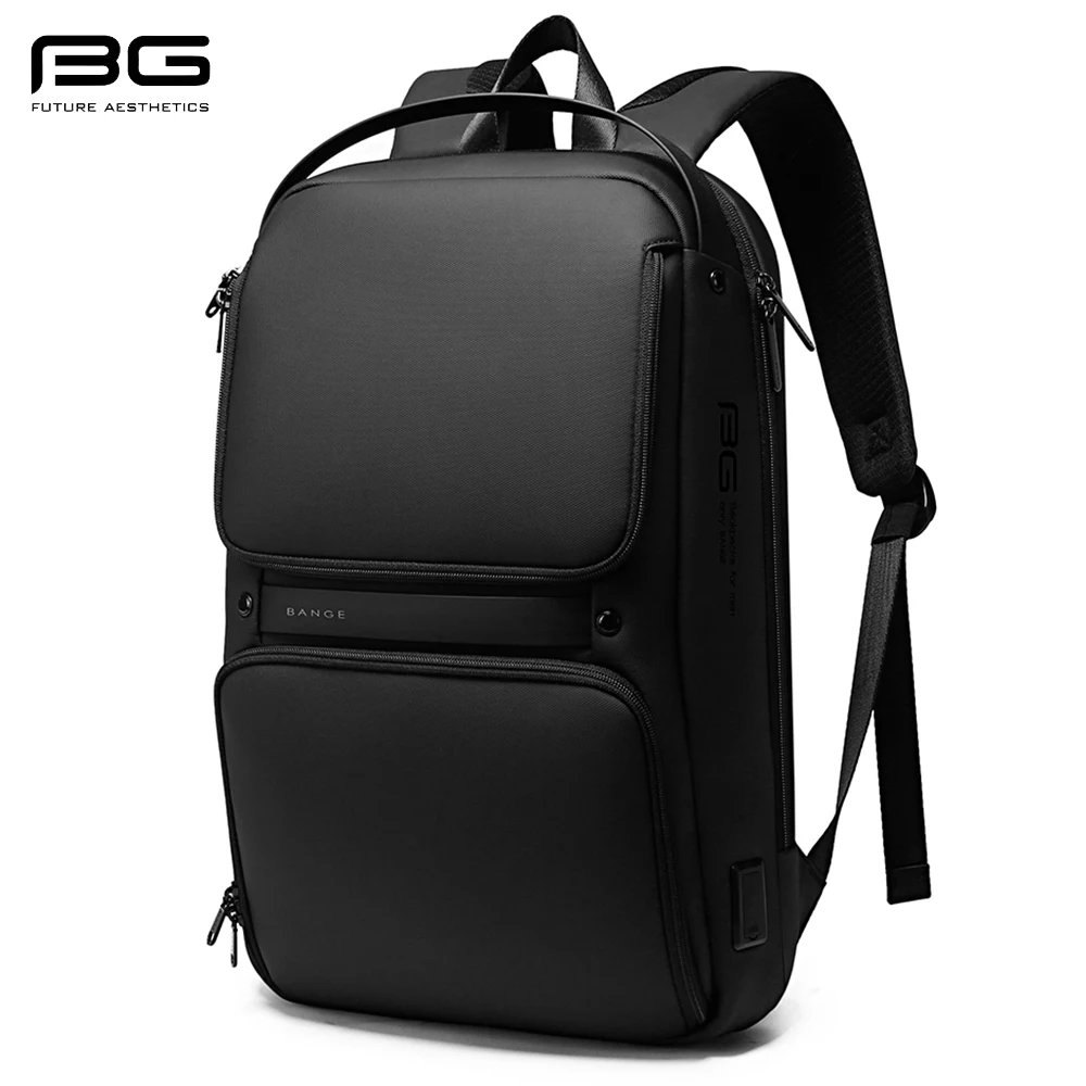 BANGE Original Line Structure Multi-layer Space Business Men\'s Backpack USB Charging  Laptop Travel Men And Women The Same Bag