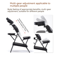 Portable Folding Tattoo Massage Chair For Scraping/Tattooing/Beauty/Hairdressing Adjustable PU Leather Beauty Bed