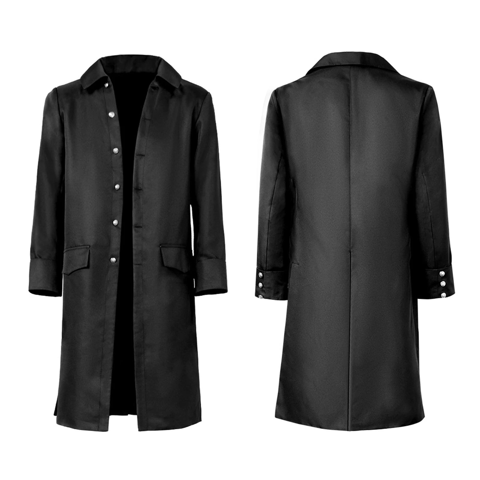 

Men Pirate Captain Coat Jacket Steampunk Gothic Vampire Coat Medieval Court Tailcoat Uniform Halloween Carnival Cosplay Costume