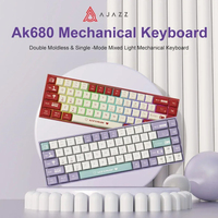 AJAZZ AK680 Wired 68-key Mechanical Keyboard Full Key Hot-swappable 19-piece Conflict-free Ldual-mode Wireless Wired Keyboard