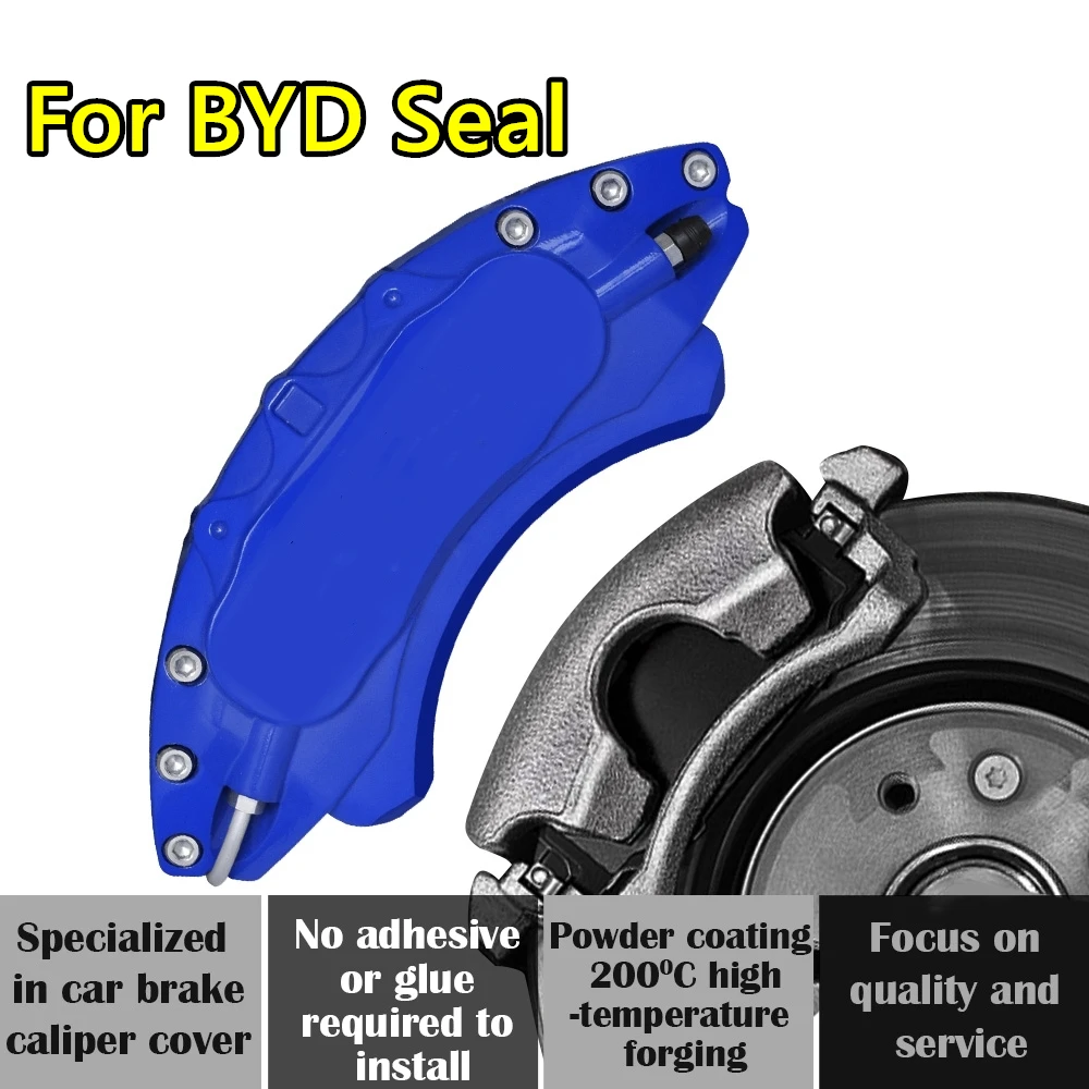 For BYD SEAL Car Brake Caliper Cover Aluminum Alloy Metal Kit DM-i 1.5T 121km 200km 550km 650km 700km 120kw 160kw 165kw 310kw