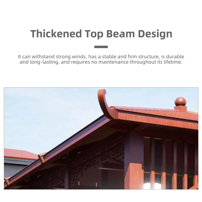 Manufacturer Wholesale Zen Design Modern Chinese-style Manual Pavilion For Eco-Resort Pathway