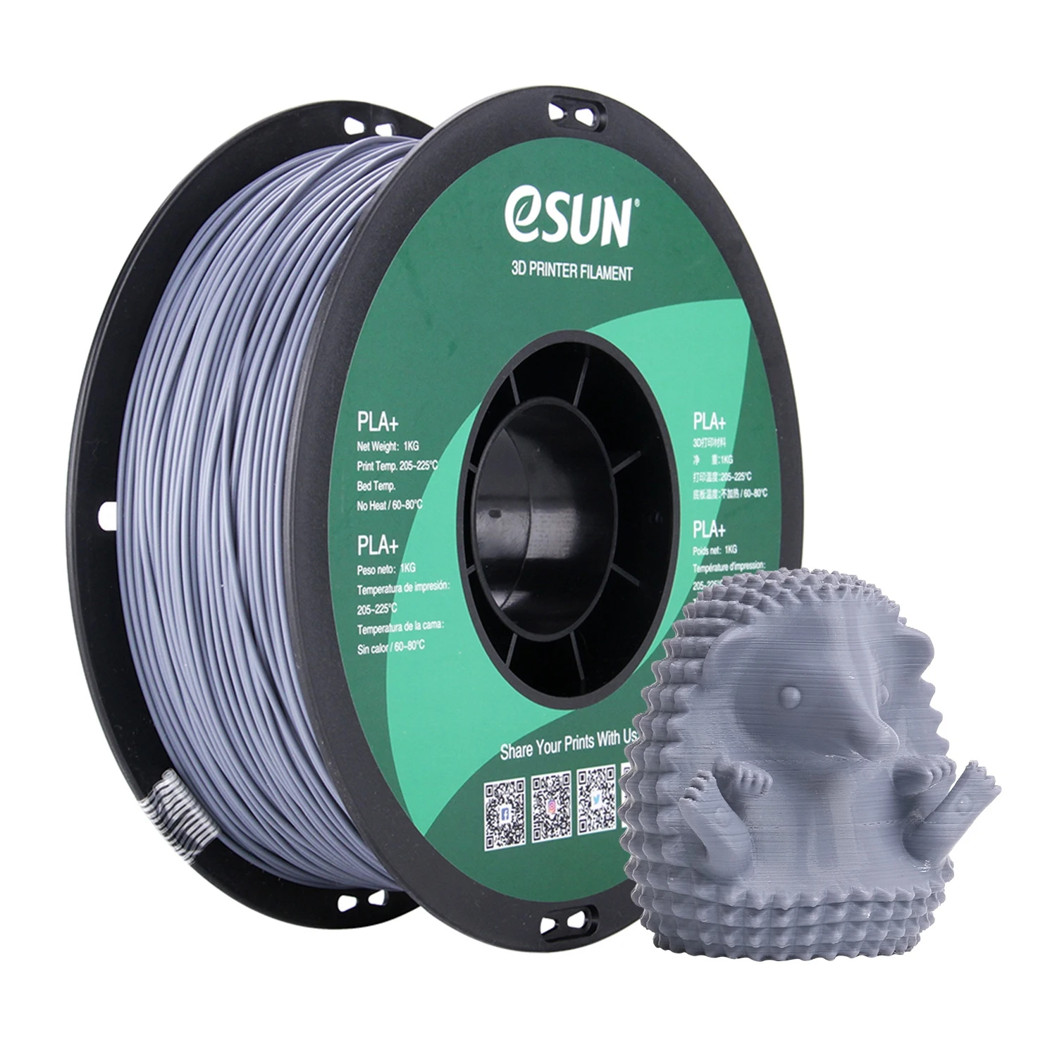 eSUN PLA Plus Filament For Bambu Lab Raise3D 1KG 1.75mm Fast Printing PLA+ 3D Printer Filament High Speed PLA+ For 3D Printers