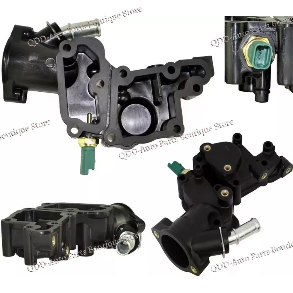 1336.Y8 1336Y8 1336.P9 1336P9 9654775080 FOR CITROEN C2 C3 PEUGEOT 206 207 307 1007 1.1 1.4 Thermostat Housing Water Flange view 4