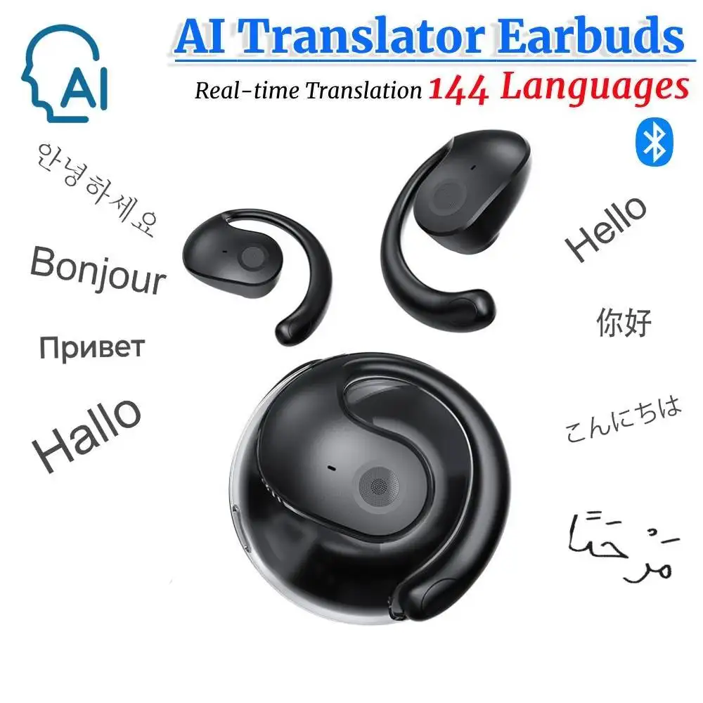 

144 Languages Translator Bluetooth Earphones Smart AI Real-time Translation Earbuds Wireless Headphones For Translation Earbuds