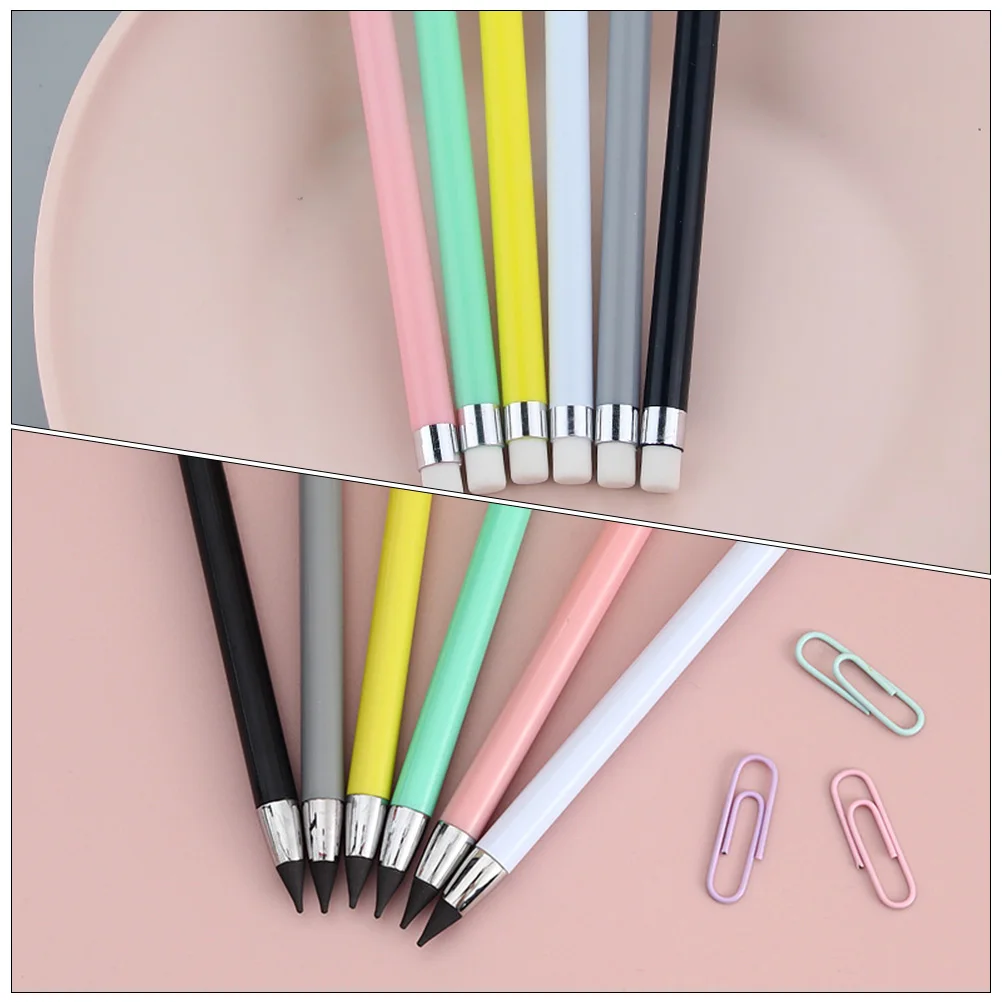 

6 Pcs Eternal Pencil No Sharpen Pencils School Sharpening Office and Supplies Student