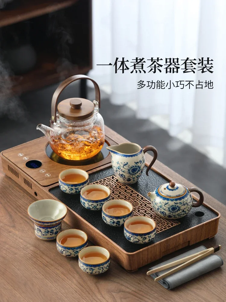 Ru Kiln Complete Kung Fu Tea Set Fully Automatic Integrated 2024 New Edition