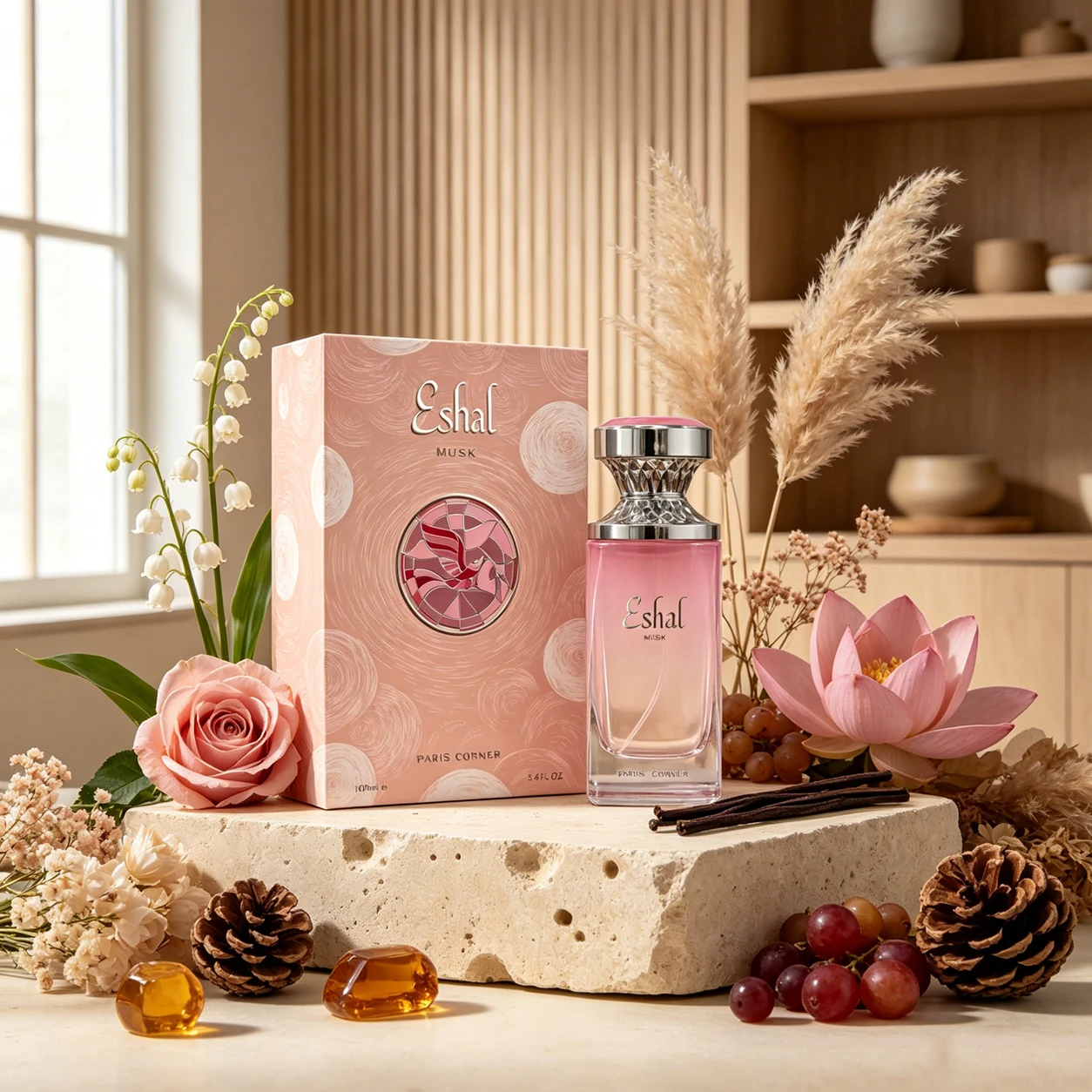

Eshal Musk Eau de Parfum 100ml Luxury Unisex Perfume Long Lasting Soft White Musk Fragrance