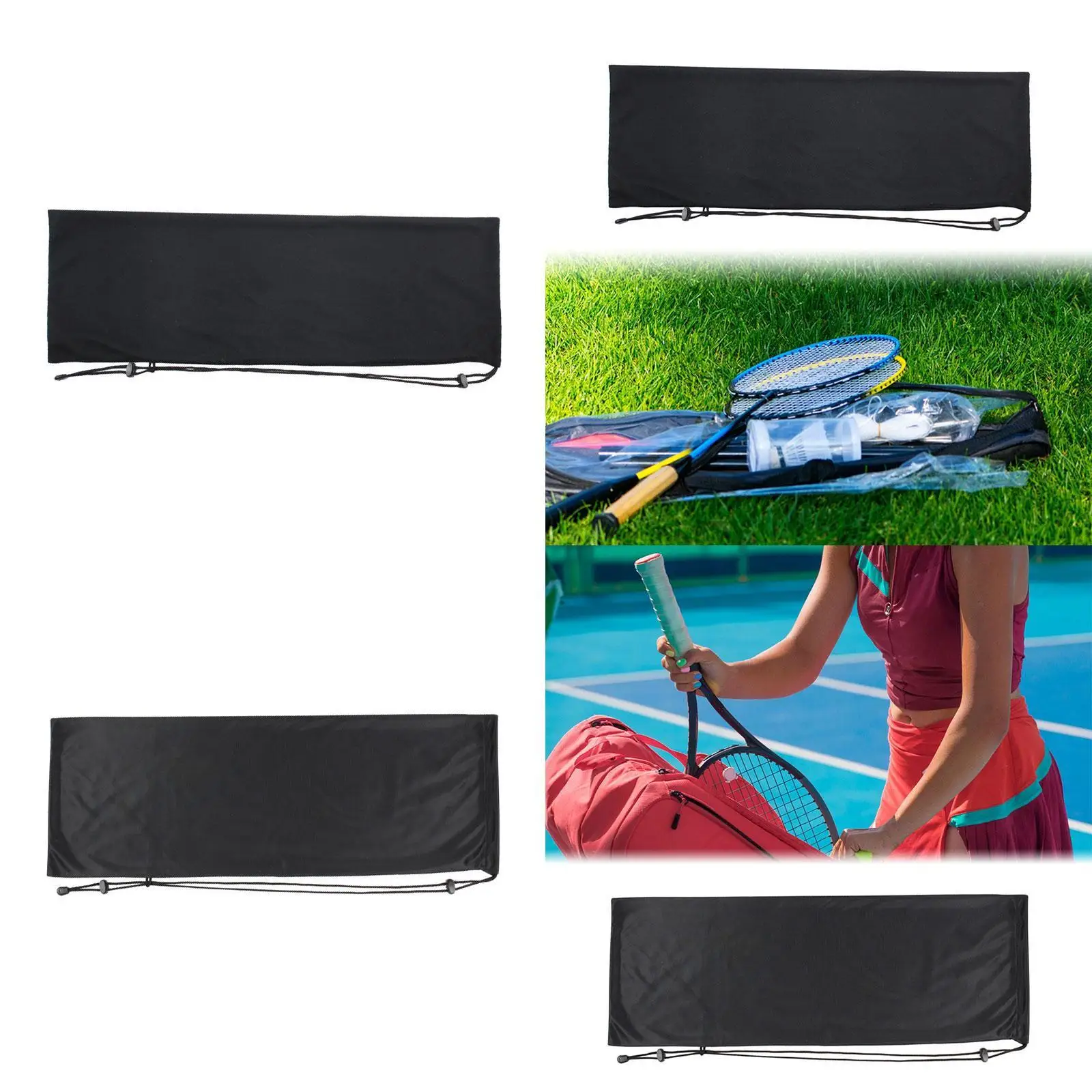 

Ракетка для бадминтона, сумка на шнурке, защитный чехол для подарка, спортивный аксессуар